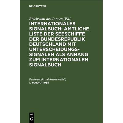 1. Januar 1935, Gebundene Ausgabe von , De Gruyter, 978-3-11-241257-2