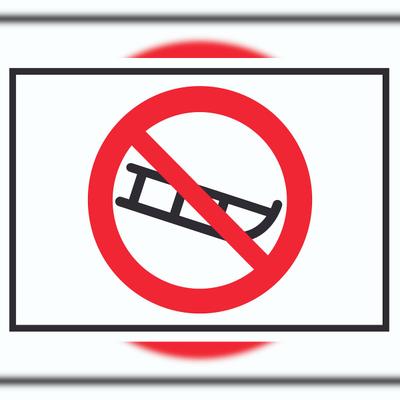 HB-Druck Schlitten fahren verboten Symbol Schild A1 Rückseite selbstklebend