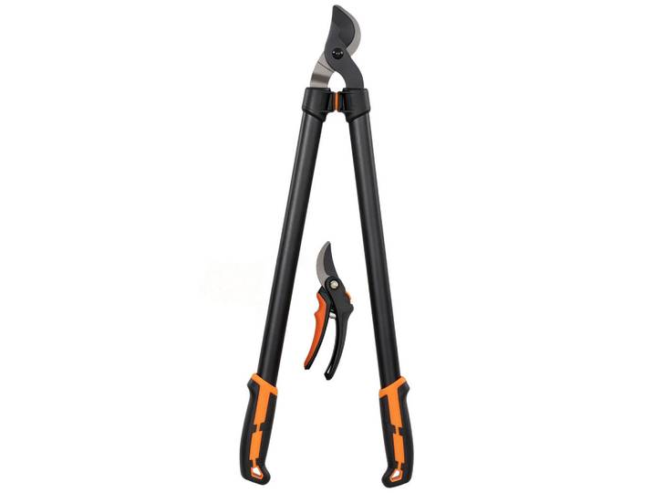 ComfortXL Gartenscheren-Set De-10304 2-teilig mit Ast- und Baumschere, Orange, Metall, 24x2.5x69.5 cm, Gartenzubehör, Gartenpflege, Gartenwerkzeuge