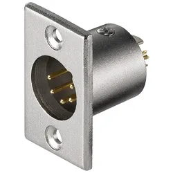 Goobay 11966 Mikrofon-Einbaustecker, 5 Pin, 5 Pin - mit vergoldeten Kontakten