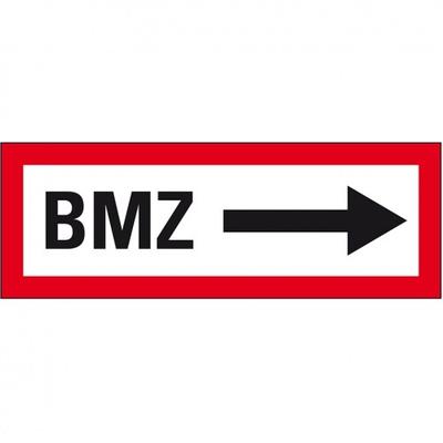 Aufkleber I Feuerwehrschild BMZ rechts, Folie, selbstklebend, 297x105mm, DIN 4066