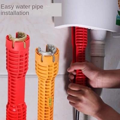 Inspire Curations ProReach Faucet And Sink Installation Wrench Multi Function Basin Wrench Tool For Plumbing Repairs red