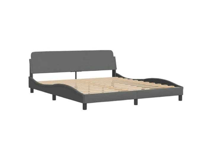 vidaXL Bettgestell Dover Dunkelgrau 180x200 cm Stoff