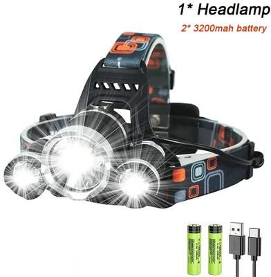 Uplifted Finds T6 High Intensity Rechargeable LED Headlamp 3200 Mah