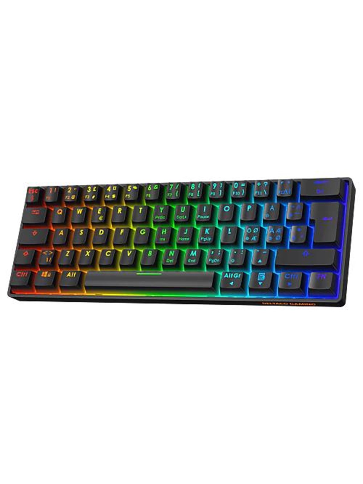 Deltaco GAMING DK470 Mechanical Keyboard - Gaming Tastatur - Nordic ISO - Schwarz