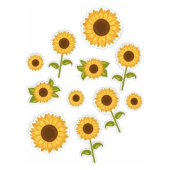 LearnHow Doppelseitige Fensterdekoration - Sonnenblumen 01 11 Stk (35797874)