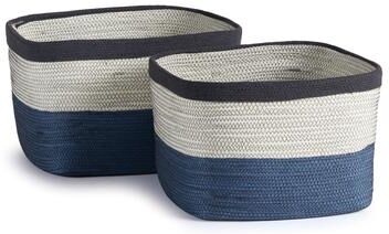 Porch & Petal Ayden Rectangular Baskets, Set Of 2