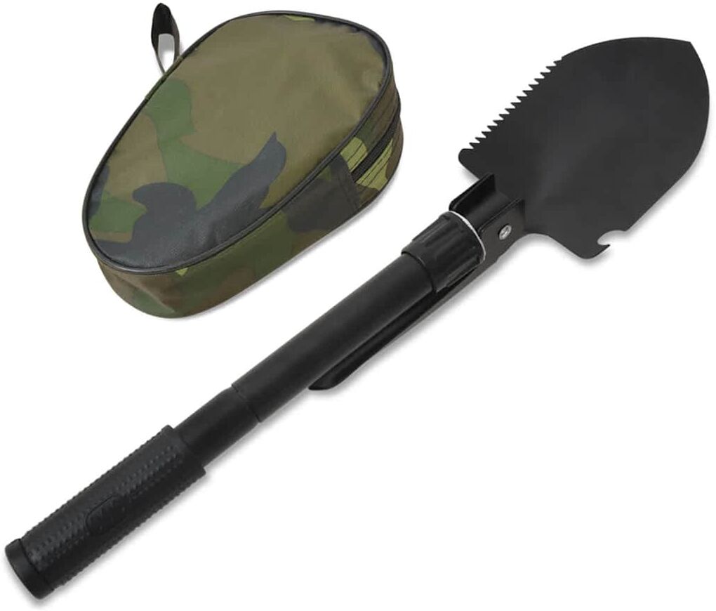 vidaXL Pelle pliable Acier au carbone Noir