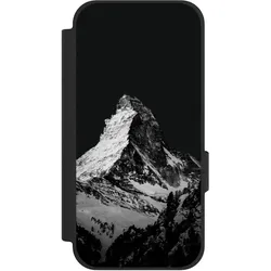 Nivocase Klapphülle für Google Pixel 10a Handyhülle aus Kunst Leder NIVOflip schwarz Alpspitze Berg Schnee (Google Pixel 10a), Smartphone Hülle, Schwarz
