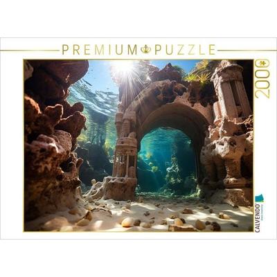CALVENDO Puzzle Unterwasser Ruine | 2000 Teile Lege-Größe 90x67cm Foto-Puzzle für glückliche Stunden