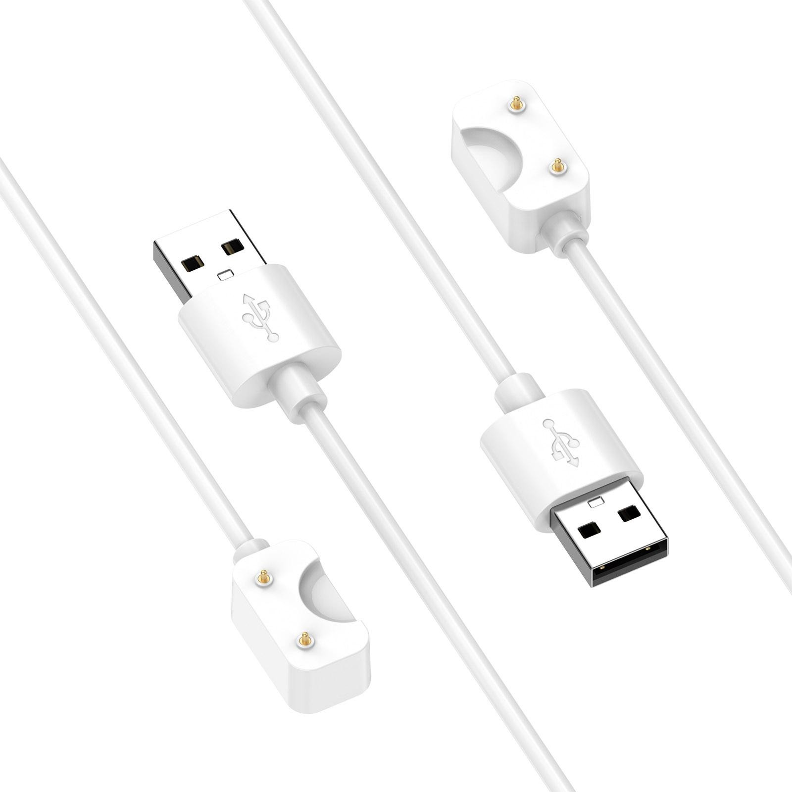 Wigento Oplaadkabel USB voor Samsung Galaxy Fit 3 smartwatch - Type A, 55 cm, wit