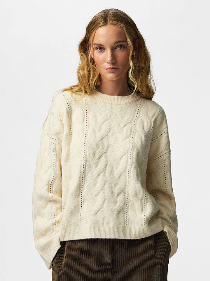 Pieces Pullover in Creme - S