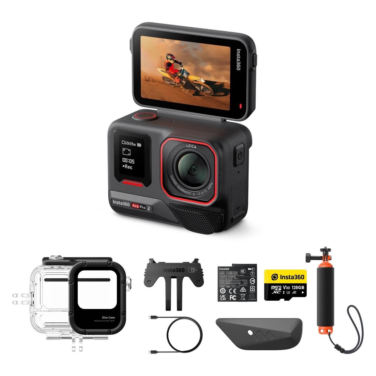 Insta360 Ace Pro 2 Actioncam Dive Combo (Bluetooth, WLAN) (CINSBBGA-03)