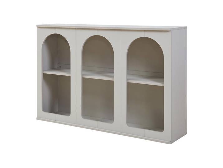 [en.casa] Sideboard Trorhun, Grau, Rechteckig, 30x80x120 cm, Kleinmöbel, Kommoden, Sideboards