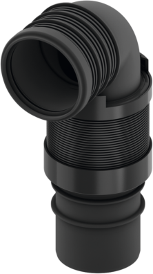 TECE TECEprofil WC-Anschlussbogen 9820317 DN 90, flexibel, Anschlussstück PE-HD (schweißbar)