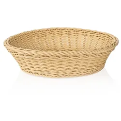 6x Buffetkorb Systemkorb Korb hellbeige Gastro rund ø 37 cm, Polypropylen