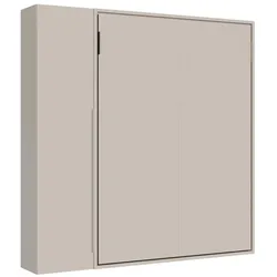 Itamoby -  Französisches vertikales Klappbett Versia Sofà 140 mit 1-türigem Kleiderschrank links Argilla