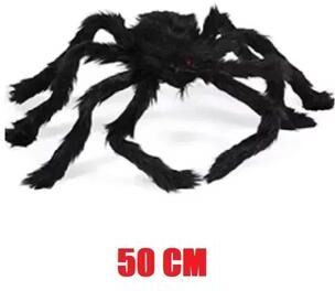 Inspired Finds Giant Plush Halloween Spider Decoration Realistic Outdoor Haunted House Prop spider 29.5in