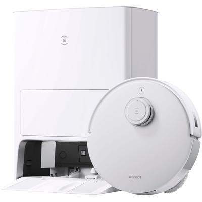 ECOVACS Saugroboter "mit Wischfunktion, DEEBOT T20 OMNI", weiß, B:48,6cm H:53,3cm T:64,2cm, Saugroboter, 6000PA, Auto-Mopp-Hebefunktion, OMNI Reinigungsstation, Weiss/Silber