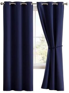 Home Sweet Home Dream Thermal Insulated Blackout Curtain Panels with Tie-Backs