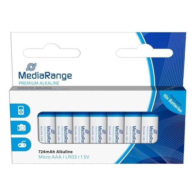 MediaRange BATTERY ALKALINE AAA 1.5V/10PCS MRBAT102 (10 Stk., AAA, 724 mAh) (MRBAT102)