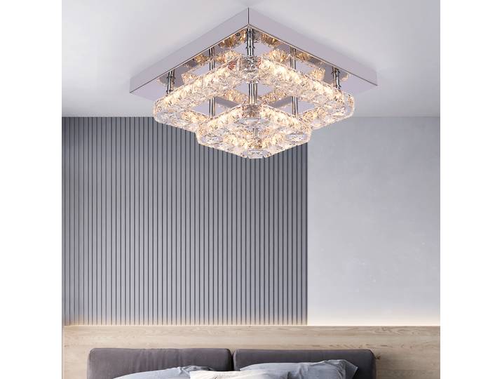 Vetrulus Lustre en cristal de luxe salon chambre plafonniers Led cuisine lumière lampes suspendues Lustre salle à manger décorative