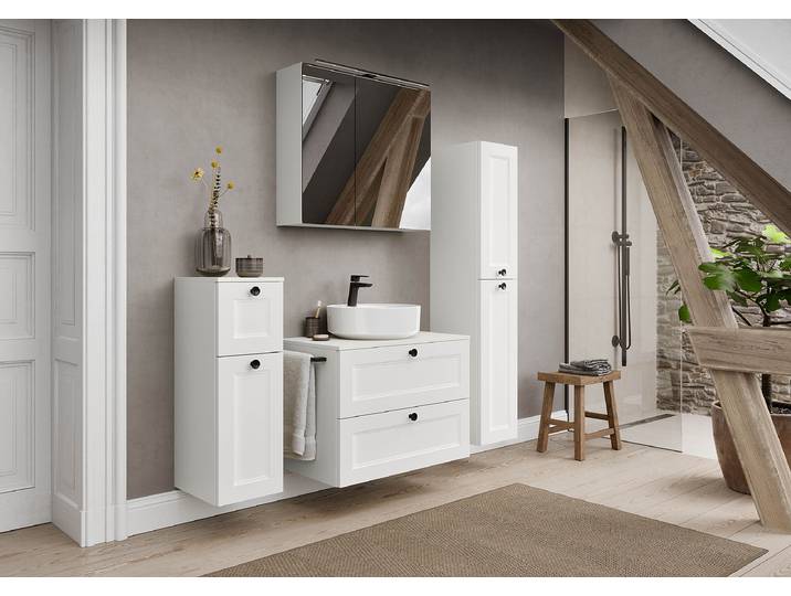 Waschtisch Cascada Typ C 80cm Weiß/Weiß