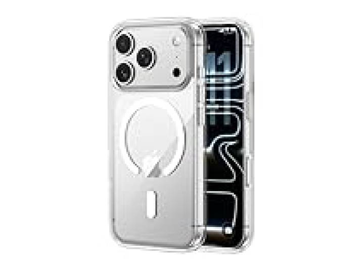 Belkin SheerForce Clear Coque iPhone 17 Pro, Coque de Protection Compatible MagSafe, Design Fin, Protection Antimicrobienne, Antirayure, Magnétique et Anti-Impacts, Transparent