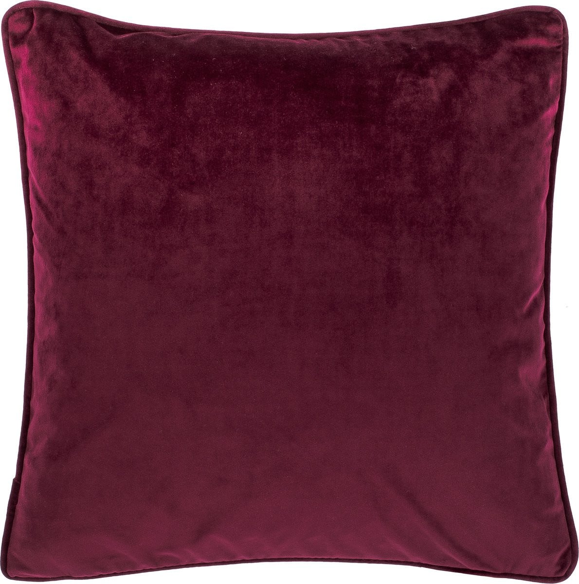 Tiseco Home Studio Fluwelen Vierkant Kussen - Prune - 60 x 60 cm