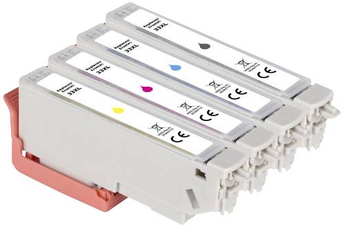 Renkforce Druckerpatrone ersetzt Epson 33XL, T3351, T3361, T3362, T3363, T3364 Kompatibel Kombi-Pack Photo Schwarz, Cyan, Magenta