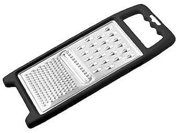 FACKELMANN Uni-rasp 25x11 cm inox/kunststof ophangbaar, roestvrij staal, zwart/zilver, ca