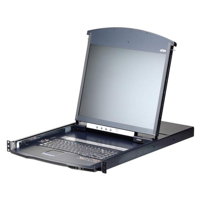 Aten KL1108VN ES Cat.5 KVM over IP Switch 8-Port, 19"-LCD, Dual-Rail, ES-Layout (KL1108VN SP)