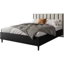 POLSTERBETT Stella 166/211/108 schwarz/beige