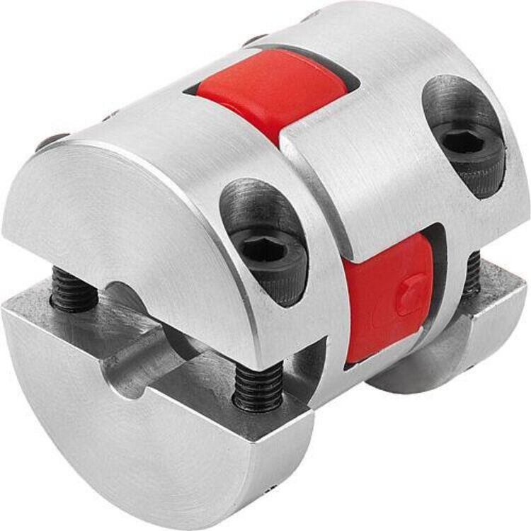 KIPP Elastomer-Klauenkupplung Gr. 14 35 Aluminium radial Klemmnabe (K1892.14800350404)