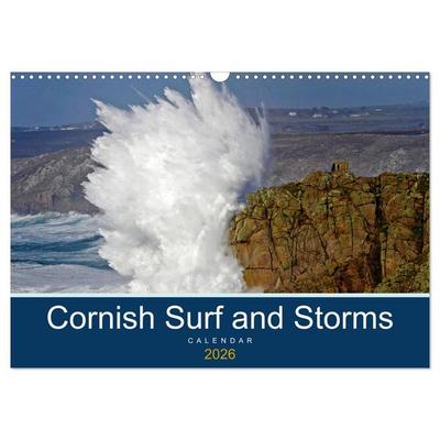 Cornish Surf and Storms (Wall Calendar 2026 DIN A3 landscape), CALVENDO 12 Month Wall Calendar