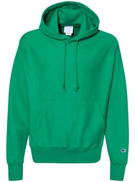 Champion S1051 Reverse Weave Hooded Sweatshirt in Kelly Green size Large S101
