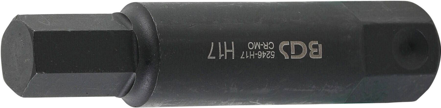 BGS Bit 5246-H17, Länge 100 mm, Antrieb Außensechskant 22 mm, Innensechskant 17 mm ; BGS technic)