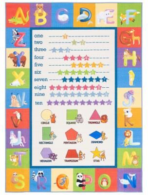 SAFAVIEH Kids Playhouse Machine Washable Slip Resistant Avril Days And Months Rug