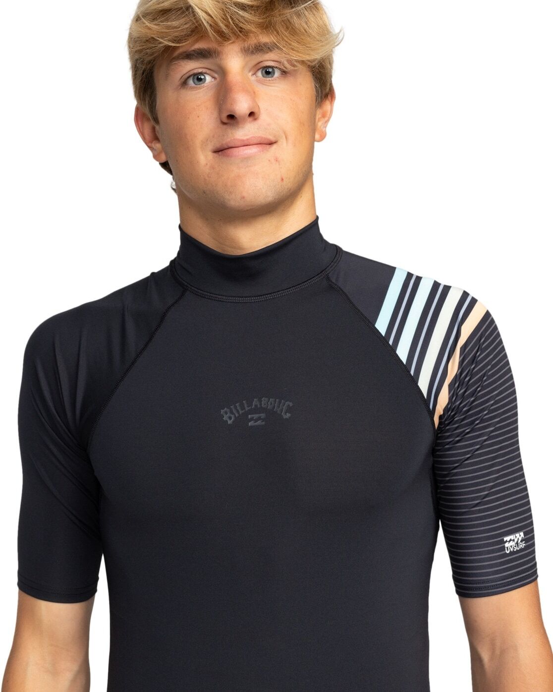 Rash Guard BILLABONG "Contrast" Gr. L, schwarz, Shirts, Herren, L, Obermaterial:85% Polyester, 15% Elasthan., Rash Guard