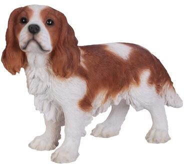 Hi-Line Gift Ltd. Brown/White King Charles Spaniel Standing Statue