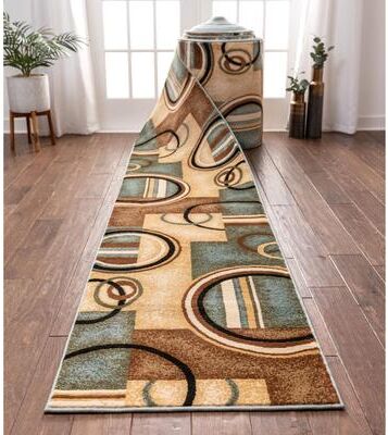 Well Woven Custom Size Runner Barclay Arcs & Shapes Modern Hallway Stair Rug