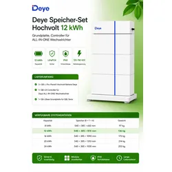 Deye  GB-L-Pro-Pack4.1  Speicher-Set  Hochvolt  12,27KWH  Grundplatte  Controller  für  ALL-IN-ONE  Wechselrichter