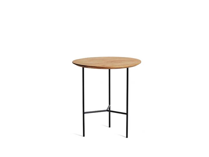 Mavis Tribeca Beistelltisch Eiche geölt rustikal, schwarze Beine, ø47 cm