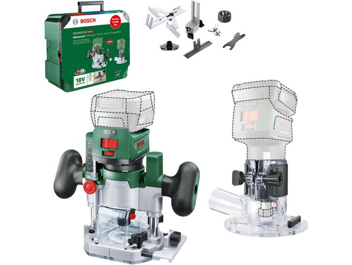 Débroussailleuse Bosch AdvancedTrimRouter 18V-8 avec base plongeante. Sans batterie.
