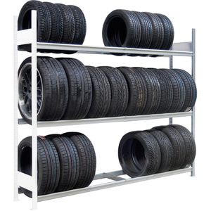 Schulte Anbauregal 20955, für Reifenregal, 200 x 200 x 40cm, 400kg / Ebene, 3 Ebenen
