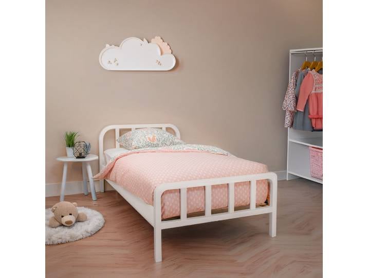 Ensemble matelas ferme mousse Tranquillité 2.0 + Lit enfant en pin massif blanc 90x200 - LT17019