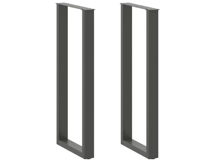 HGDFWRQW Bartischbeine U-Form 2er Set Stehtisch Kufen Anthrazit 50x110cm Robuste Kufen für Küche und Essbereich mit justierbaren Ausgleichsfüßen zum Schutz empfindlicher Böden vor Kratzern.