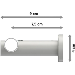 GARDINENSTANGE Platon Savio 360 cm (geteilt in 2 x 180 cm), 1-läufig, 20 mm Ø Weiß