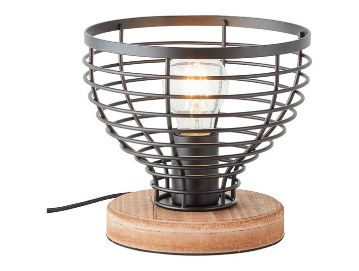 Tischleuchte Avia Schwarz/Braun max. 52 Watt