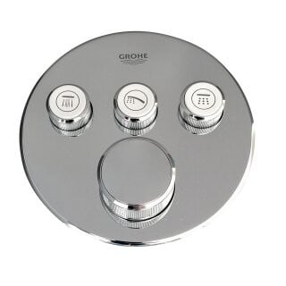 GROHE Grohtherm SmartControl thermostaat set met 3 afsluitventielen, rond model